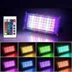 BUFFER® Kumandalı Led Işık Dış Cephe Aydınlatması Çok Renkli RGB Led Panel Işık PartiLed Aydınlatma